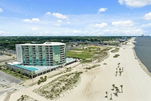 Exterior - Coveted Gulf-front condo on pool deck, directly on beach, no highway to cross! (Biloxi)