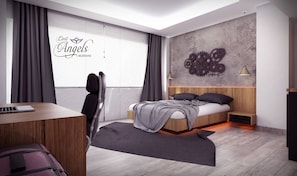 Escritorio, wifi gratis y ropa de cama