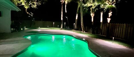 Outdoor pool, a heated pool