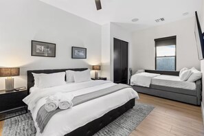 4 bedrooms, iron/ironing board, travel cot, free WiFi