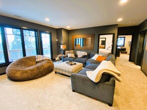 TV, fireplace, DVD player