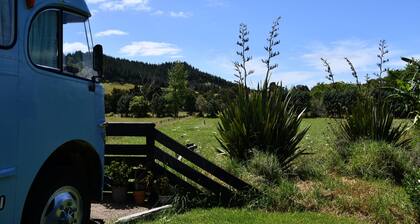 Evi the school bus at Oromahoe Downs Farm