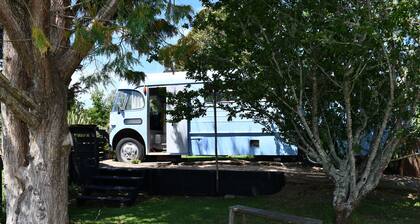 Evi the school bus at Oromahoe Downs Farm