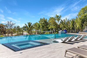 A heated pool