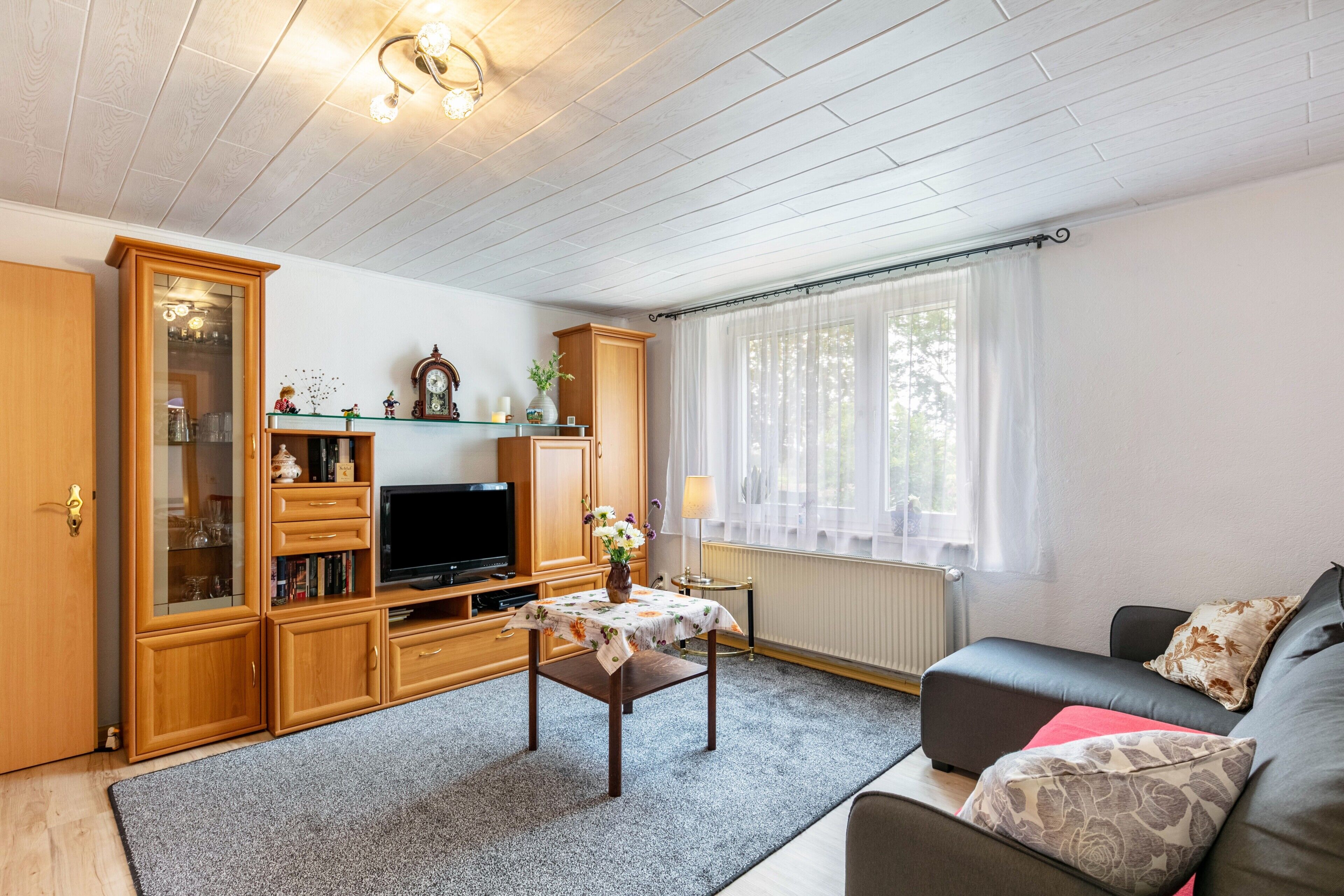 TV, DVD player, stereo