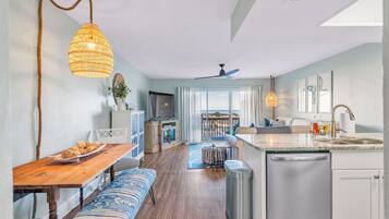 Smart TV, DVD player, books