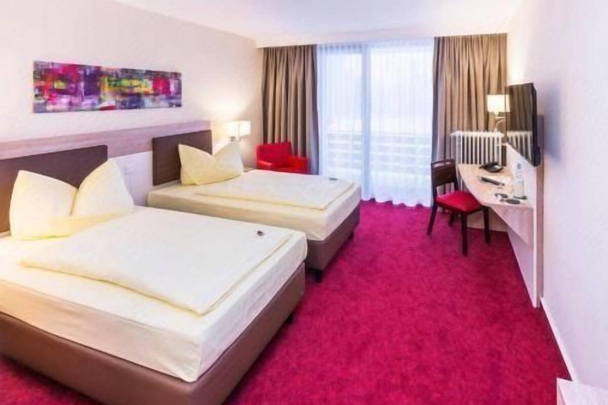 Hypo-allergenic bedding, desk, laptop workspace, soundproofing