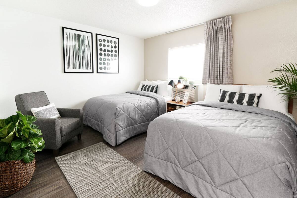 Premium Room, 2 Double Beds | Desk, free WiFi, bed sheets