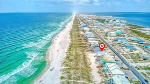 Accommodatie ligt op het strand