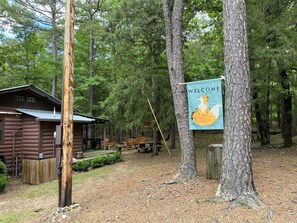 Property grounds - 2 furnished cabins on unique fenced property close to Wolf Pen and Fourche Mt (Mena)