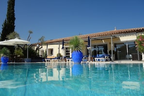 Outdoor pool, a heated pool