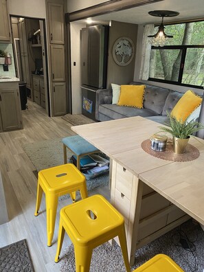 Smart TV - 43ft Chic & Cozy RV in country w/pool+spa in Lake Conroe/Willis (Willis)