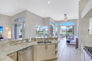 House, Multiple Beds (Spectacular waterfront home with pool) | Private kitchen - Spectacular Waterfront Home With Pool, spa and Dock (Marco Island)