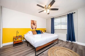 2 habitaciones, tabla de planchar con plancha, wifi y ropa de cama