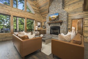 Smart TV, fireplace