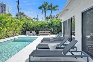 Outdoor pool, a heated pool