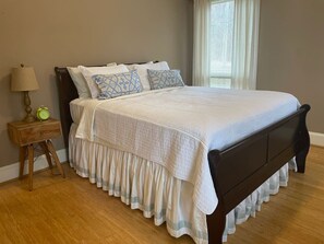 4 bedrooms, iron/ironing board, travel cot, WiFi