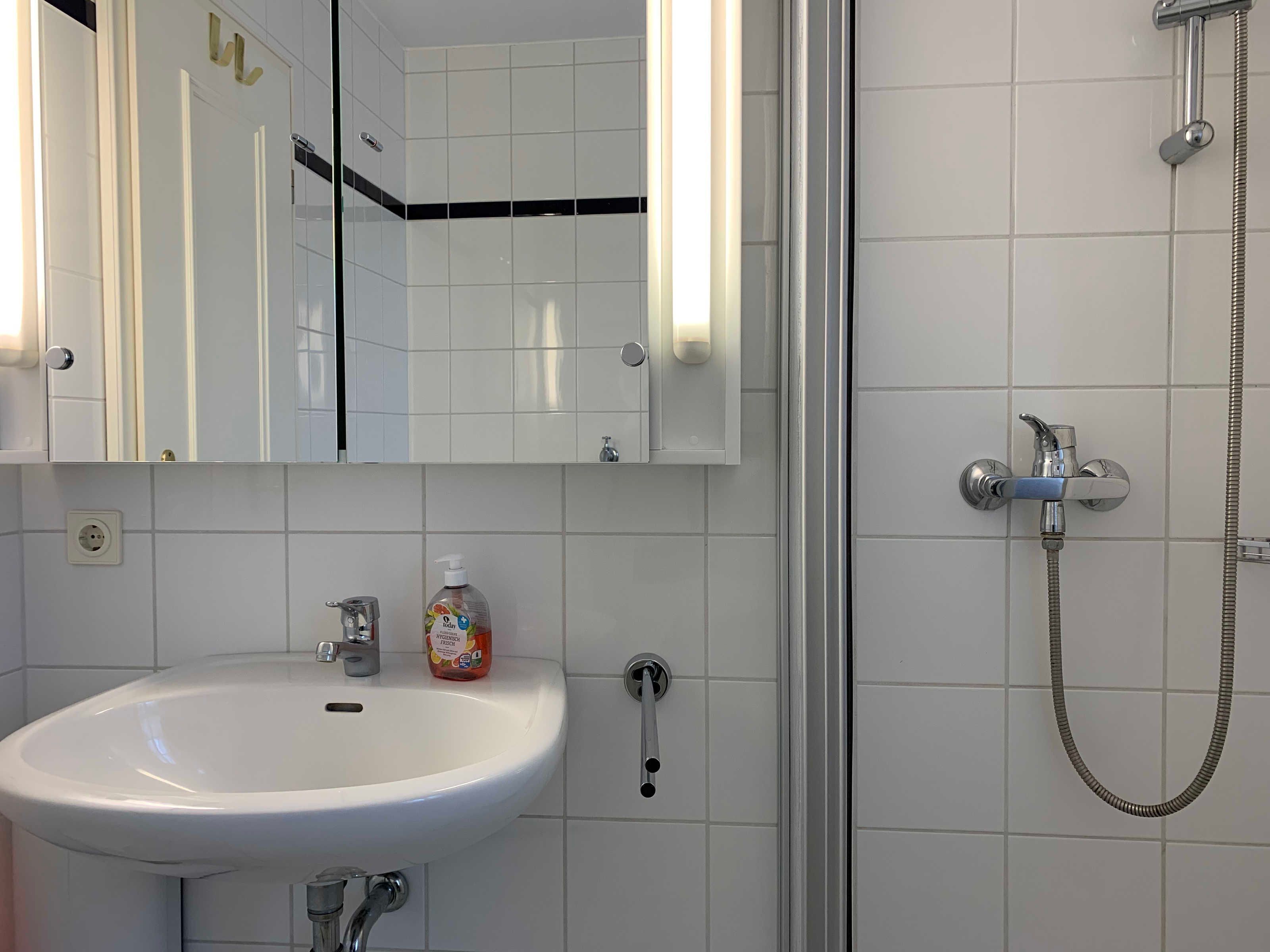 Shower, toilet paper