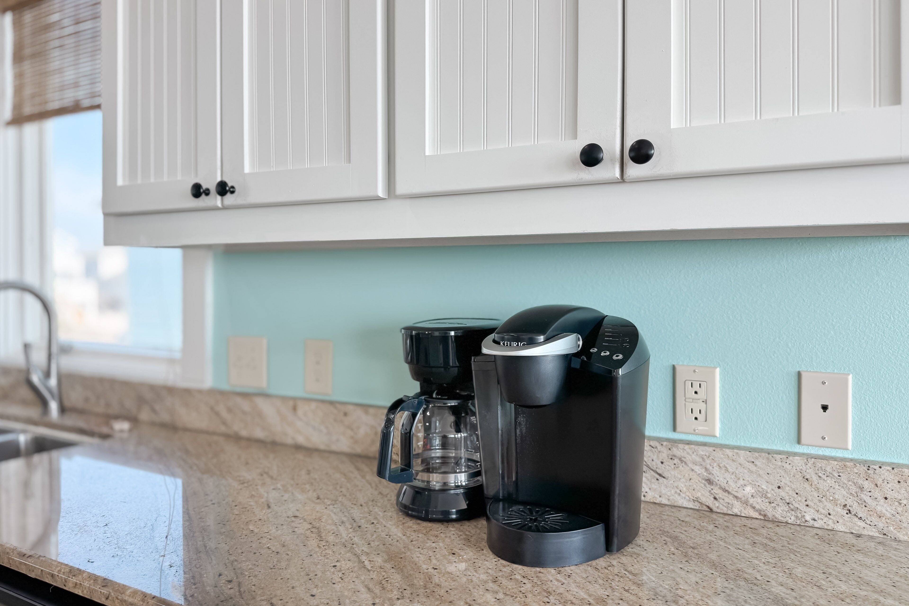 Regular drip and Keurig coffee makers