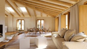 Grand Penthouse | Living area | 43-inch Smart TV with cable channels, TV