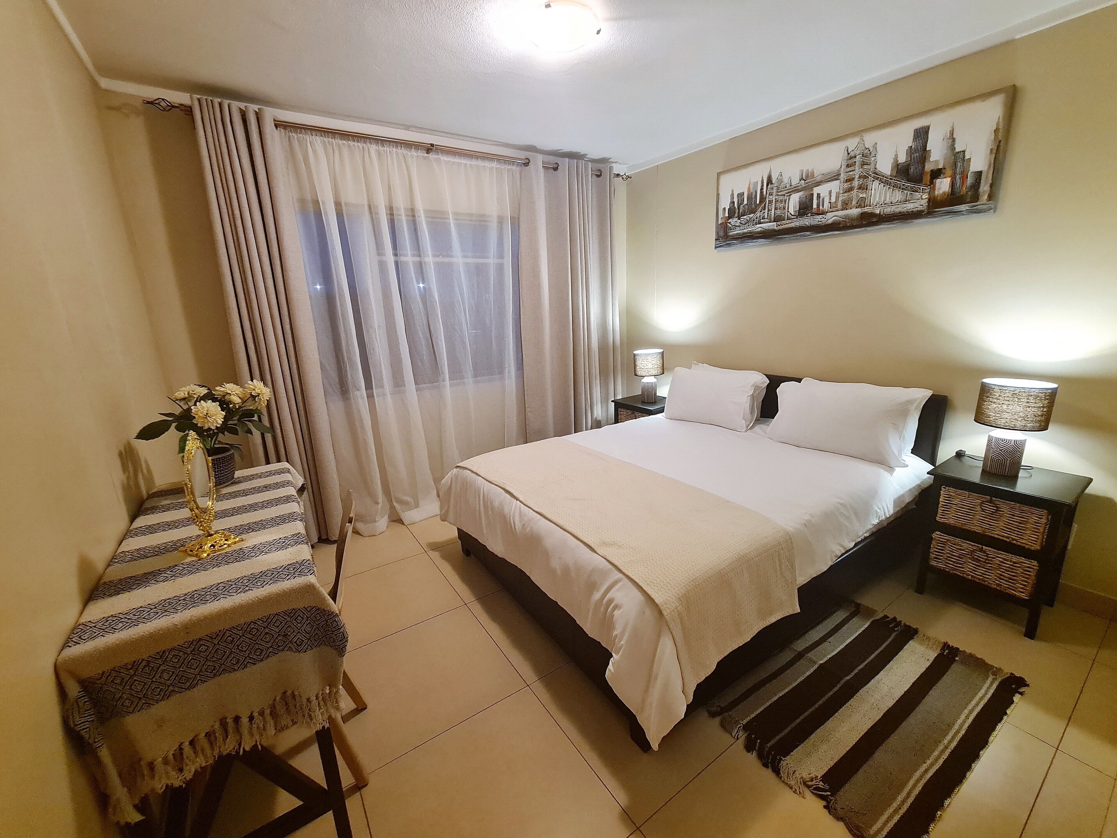 2 bedrooms, iron/ironing board, WiFi, bed sheets