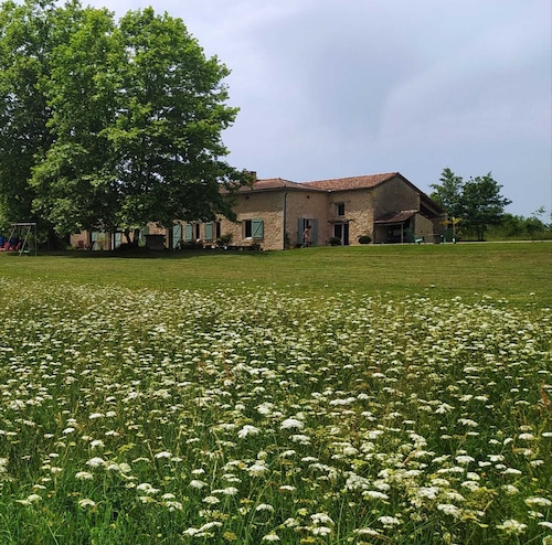 Pretty renovated stone farmhouse with swimming pool and large quiet garden