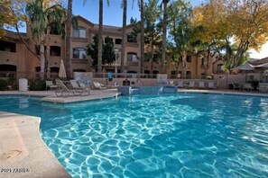 A heated pool