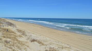 Plage, chaises longues, serviettes de plage