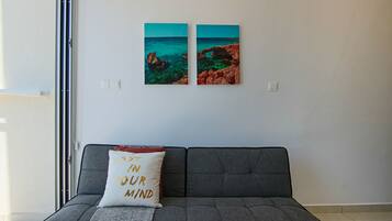 Luxury Studio | Living area | 43-inch Smart TV with digital channels, TV