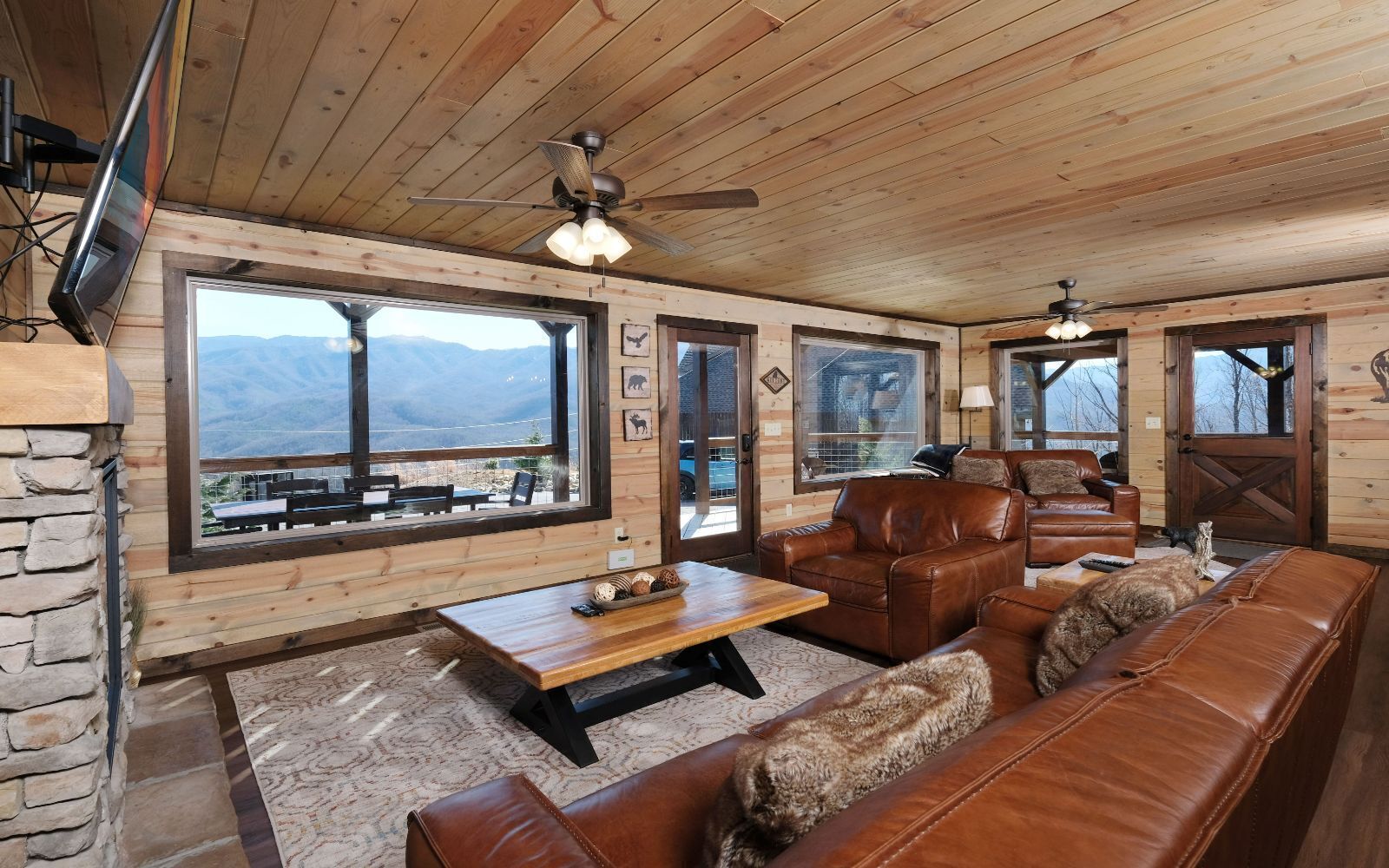 TV, fireplace, DVD player