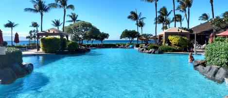 Outdoor pool, a heated pool