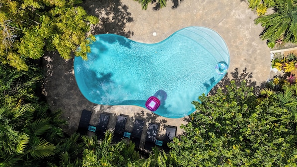 Outdoor pool, a heated pool
