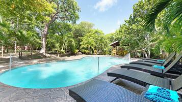 Outdoor pool, a heated pool