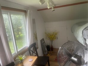 2 bedrooms, desk, iron/ironing board, travel cot