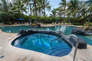 Outdoor pool, a heated pool