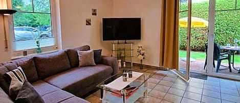TV, DVD player, stereo