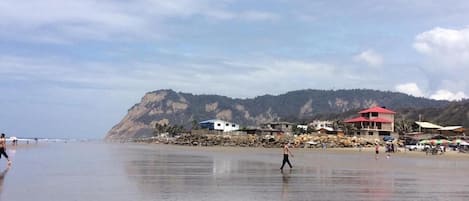 Sun-loungers, beach towels