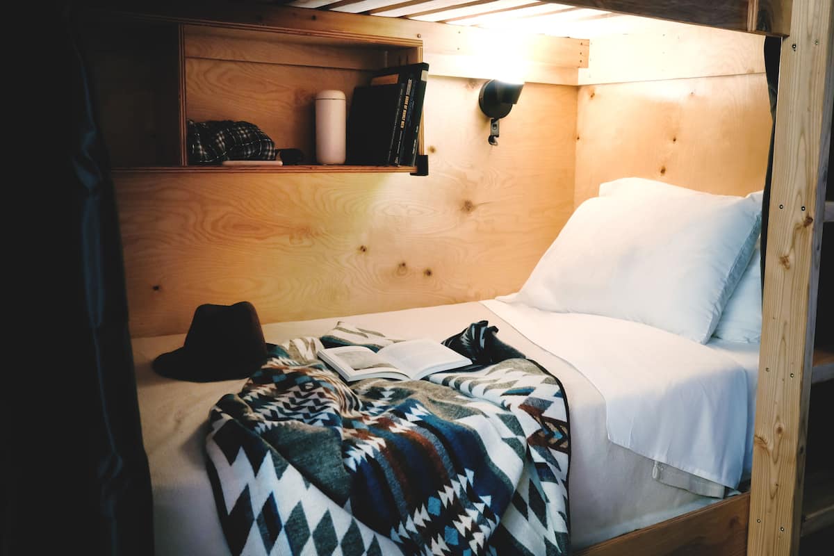 Blackout curtains, free WiFi, bed sheets
