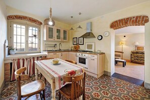 Fridge, oven, stovetop, toaster