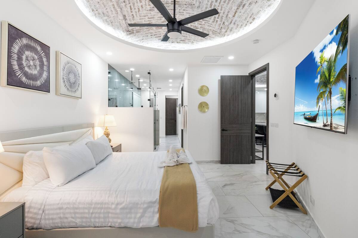 เอ็กเซกคิวทีฟคอนโด, 3 ห้องนอน, วิวทะเล | Wi-Fi ฟรี, ห้องพักตกแต่งอย่างมีเอกลักษณ์, ตกแต่งพิเศษโดยเฉพาะ