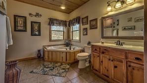 House, 5 Bedrooms, Mountain View | Bathroom | Jetted bath, towels - Mountain Memories by Escape to Blue Ridge (Mineral Bluff)