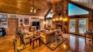 House, 5 Bedrooms, Mountain View | Living room - Mountain Memories by Escape to Blue Ridge (Mineral Bluff)