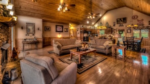 House, 5 Bedrooms, Mountain View | Living room - Mountain Memories by Escape to Blue Ridge (Mineral Bluff)