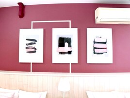 Double Room with 2 Double Beds, Non Smoking (203)(SofaBed is available on advance request) | Desk, iron/ironing board, free WiFi, bed sheets