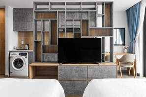 Studio | Minibar, Schreibtisch, Bettwäsche