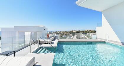 Appartement mit spektakulärer Terrasse in Luxusresort mit Innen- und Außenpools