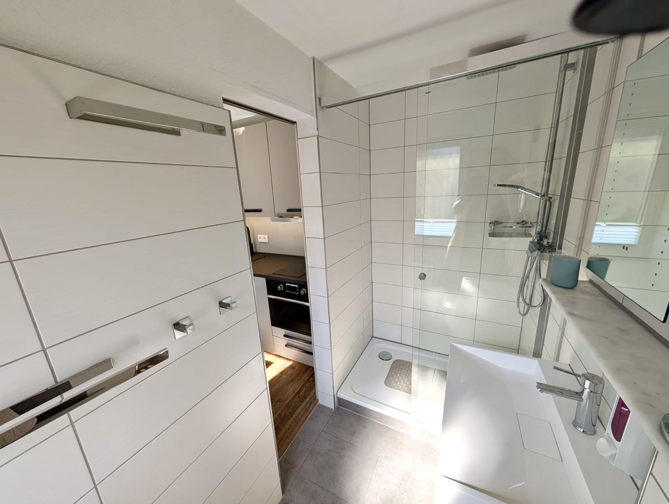 Shower, hair dryer