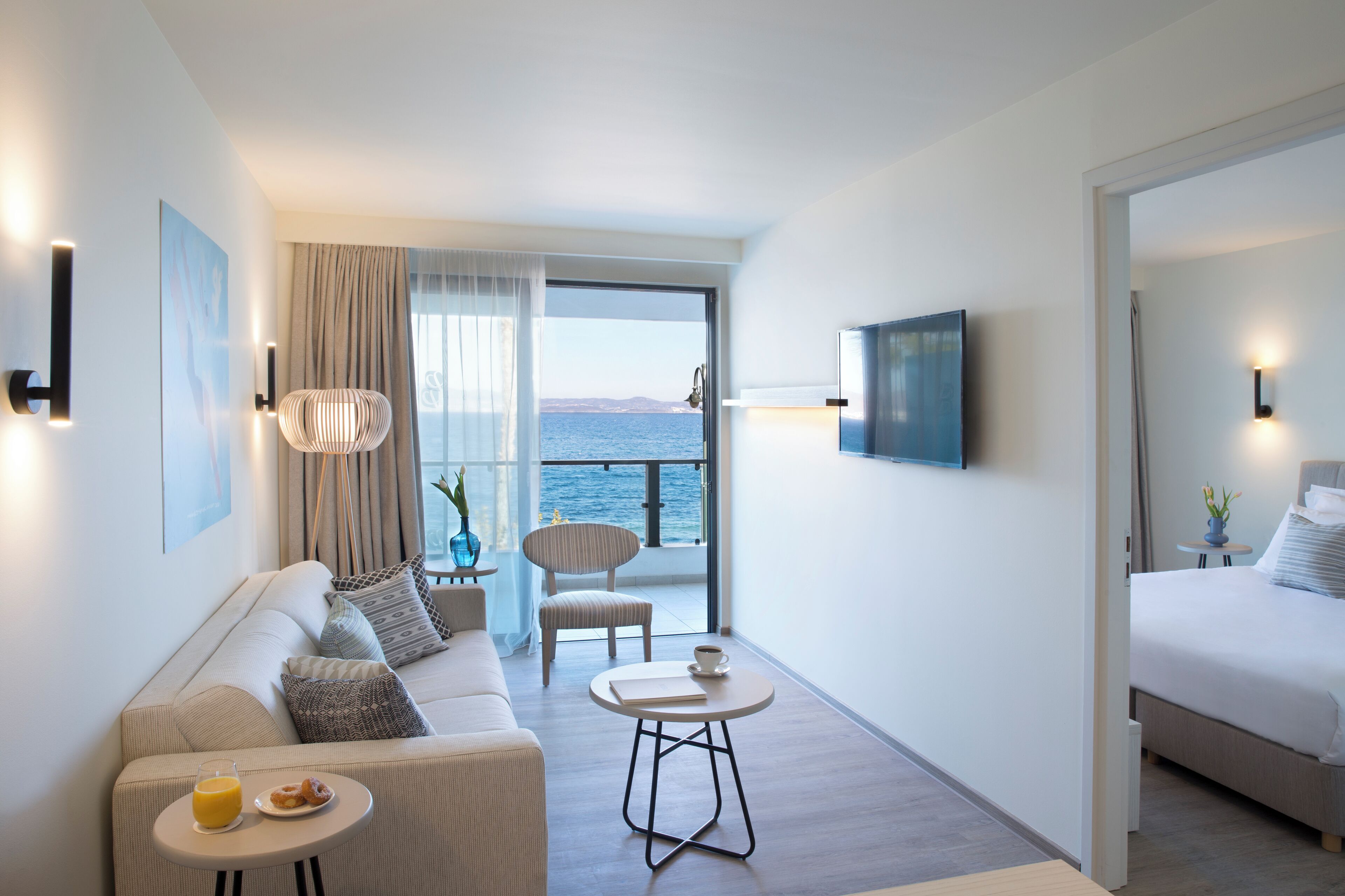 family room, 1 bedroom, sea view | living area | 42-inch lcd tv with satellite channels