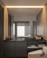 Superior King 2 Bedroom | Bathroom | Free toiletries, hair dryer, electronic bidet, towels