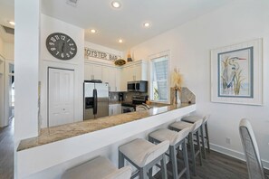 Fridge, microwave, oven, stovetop - Val-Holla- Holiday Isle Beach House in Destin with Secluded Pool Area & Outdoor Space (Destin)